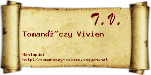 Tomanóczy Vivien névjegykártya