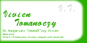 vivien tomanoczy business card